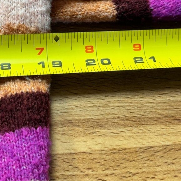 A New Day Soft Fuzzy Sweater Coloful Top Pink Purple Black Fall Winter Cozy XS - Picture 3 of 7